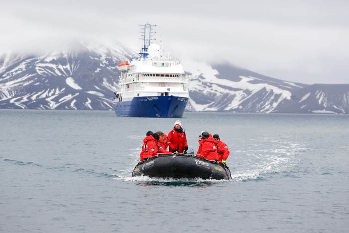 Sea Spirit Exterior with Zodiac ©Poseidon Expeditions, John Bozinov.jpg